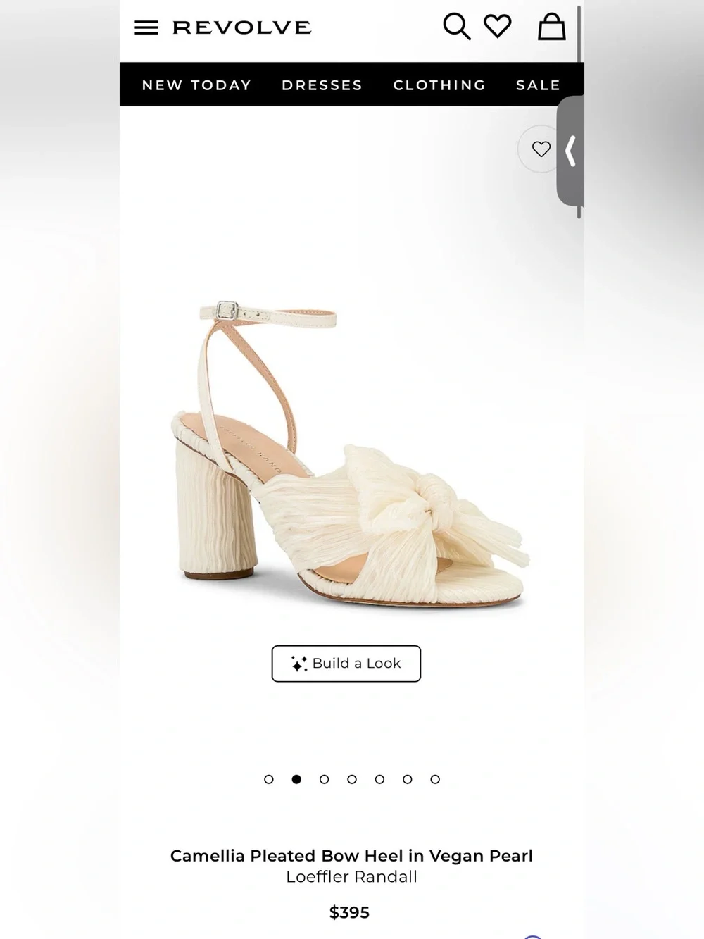 Loeffler Randall Cream Knot Bow Slingback Sandals
